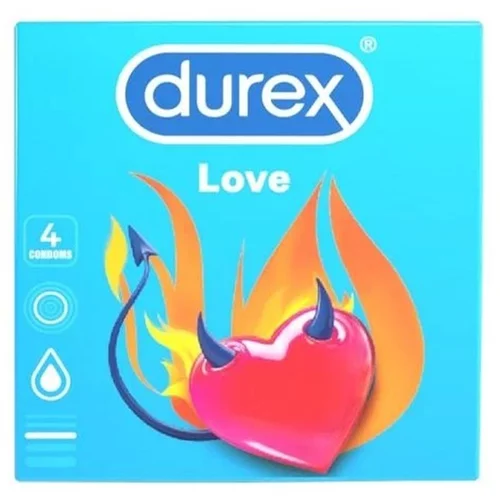 Durex Condom Love - kondom za lažje natikanje (4 kosi)