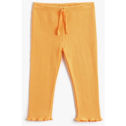 Koton Baby Girl Elastic Waist Tied Corduroy Basic Leggings 3smg40024ak Slike