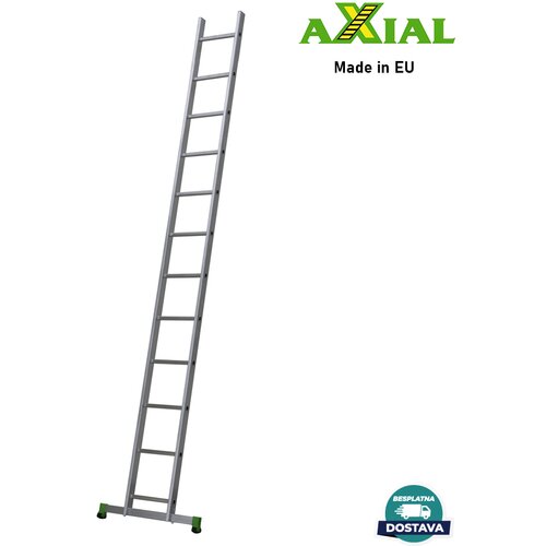 Axial jednodelne merdevine 1x12 - 3,4m aluminijumske Slike