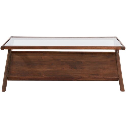 Light &amp;amp; Living Klubska mizica s stekleno mizno plo&amp;scaron;čo v naravni barvi 70x112 cm Yuki &amp;ndash; Slike