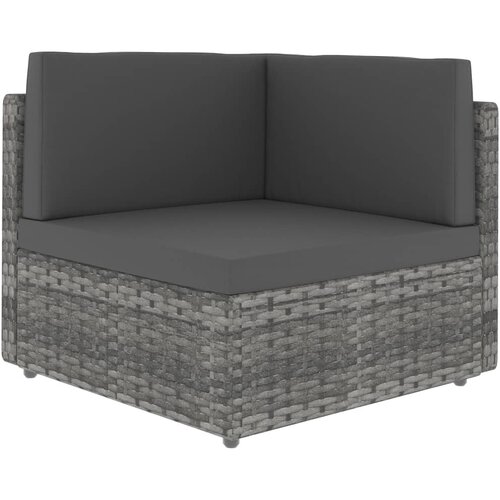  Modularna kutna sofa od poliratana siva Cene