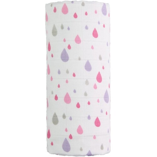 T-TOMI Bombažna otro&amp;scaron;ka brisača Tetra Pink Drops, 120 x 120 cm Slike