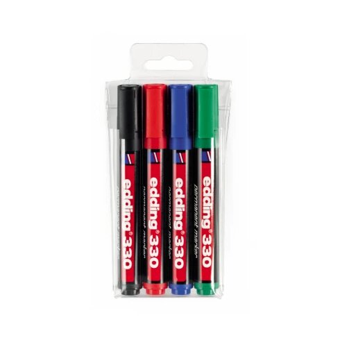 Marker permanent 330 1-5mm, kosi vrh, set 1/4 Edding sortirano 08M330Q Slike