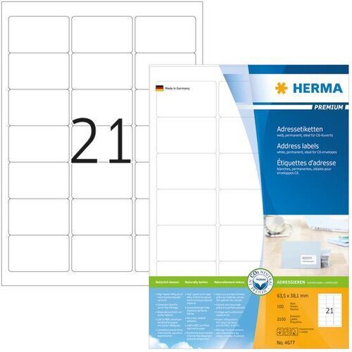 Herma ETIKETE 63,5 x 38,1 mm 4677 SUPERPRINT 100/1, (20388333) Cene