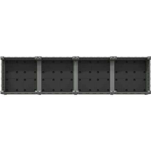  Vrtni saksija s kotačima Svjetlosiva 160 x 40 x 33 cm PP Slike