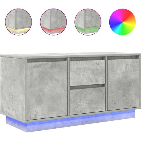  ormarić s LED svjetlima siva boja betona 100x41x50 cm Slike