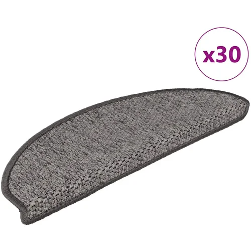 vidaXL Samolepilne preproge za stopnice sisal 30 kosov 65x21x4 cm