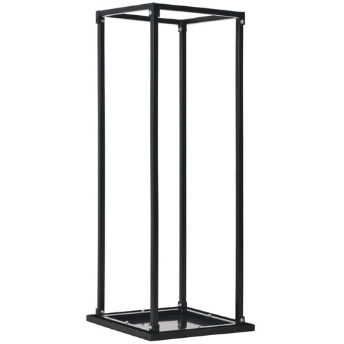 vidaXL Stalak za drva za ogrjev s bazom crni 37 x 37 x 113 cm čelični Cijene