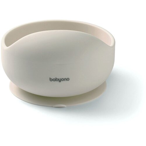BabyOno silikonska zdjelica s vakuumom 350 ml 6 m+, bež Slike