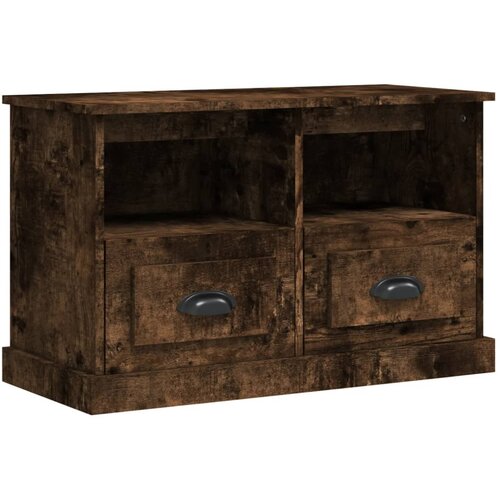 Maison Chic TV omarica - TV stojalo - Televizijska omarica dimljeni hrast 80x35x50 cm inženirski les, (21700312) Slike