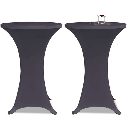 vidaXL Raztegljiva Prevleka za Mizo 2 kosa 60 cm Antracitna Cene