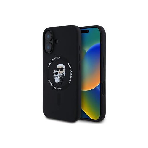 Karl Lagerfeld originalen ovitek magsafe iphone 16 - karl and choupette - črn - KLHMP16SSCMKCRHK Cene