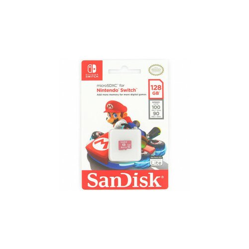 W SanDisk SDXC 128GB micro 100MB/s R, 90MB/s W for Ninetendo Switch Slike