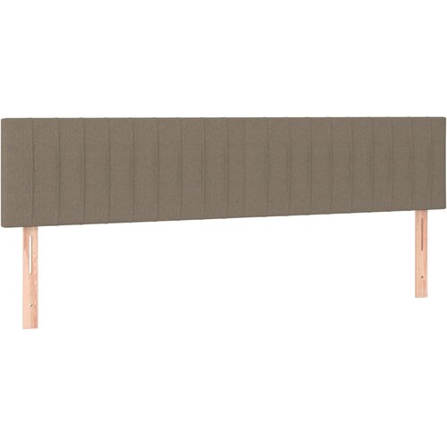  LED uzglavlje smeđesivo 200x5x78/88 cm od tkanine Slike
