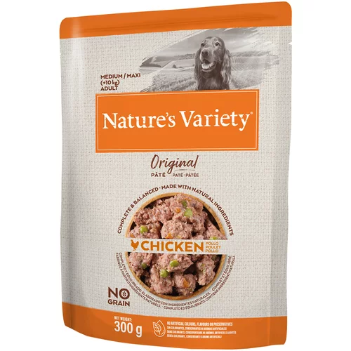 Nature's Variety Original Paté No Grain Medium/Maxi Adult 8 x 300 g - Piščanec