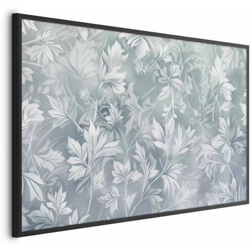  Plakat - Worn Floral Patterns in Muted Turquoises 30x21 Crni okvir Cijene