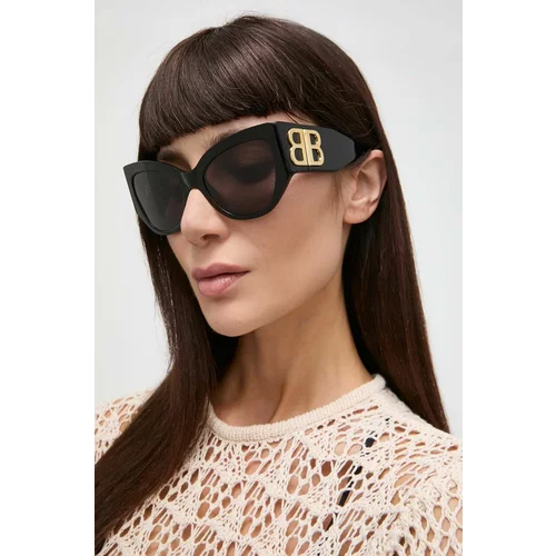 Balenciaga Sončna očala ženska, črna barva, BB0322S
