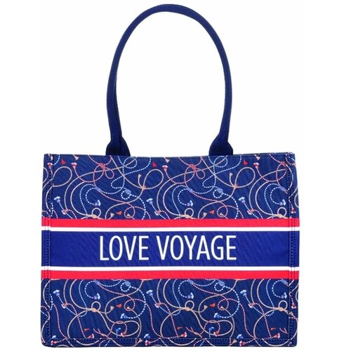 Svilanit modna torba Love Voyage, modro-rdeča Cene