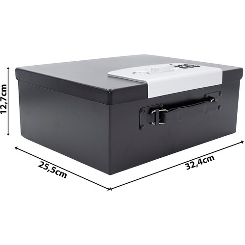  SASKA GARDEN 1068756 elektronički sef s digitalnom bravom &ndash; PIN kod i ključ, čelični, 32,4 &times; 25,5 &times; 12,7 cm Cijene