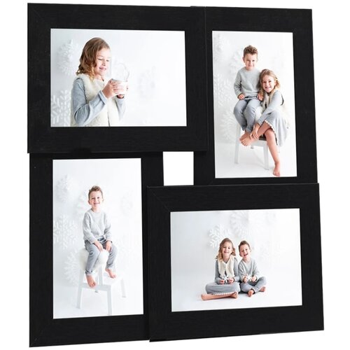 vidaXL Okvir za 4 fotografije (13 x 18 cm) crni MDF Cijene