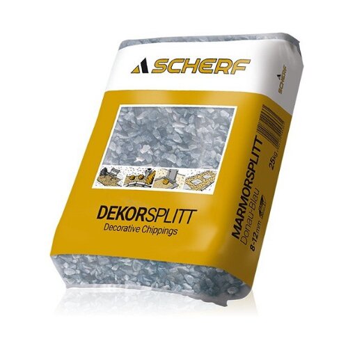 Scherf Dekorativni kamen Drobljeni mermer 8-12mm, 25kg, Svetloplavi Cene
