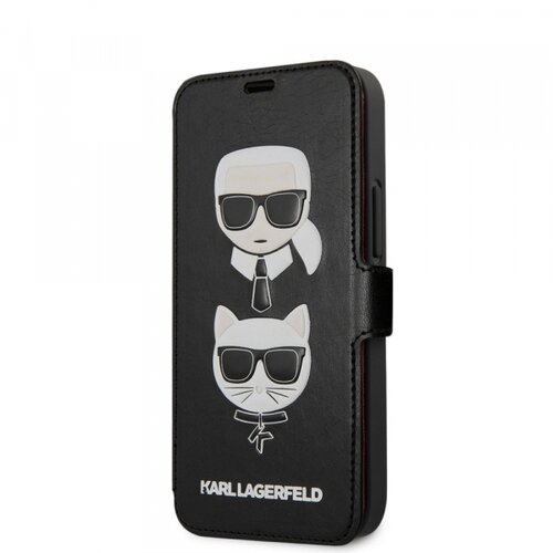 Karl Lagerfeld ovitek KLFLBKSP12SFKICKC za iphone 12 mini knjiga črna - karl and choupette Slike