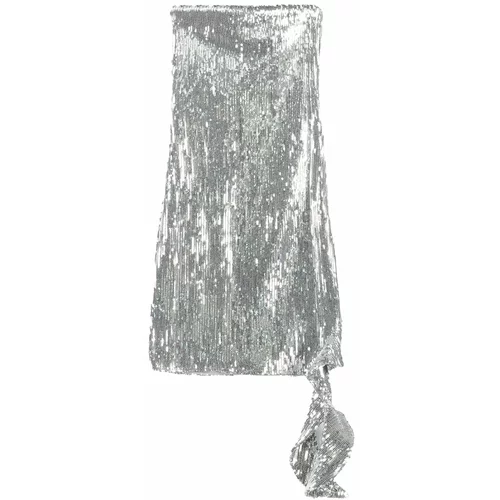 Bershka Koktel haljina srebro