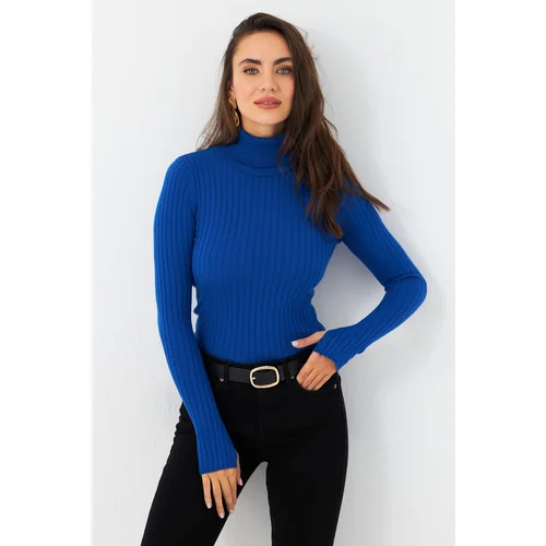 Cool & Sexy Women's Saks Turtleneck Knitwear Blouse