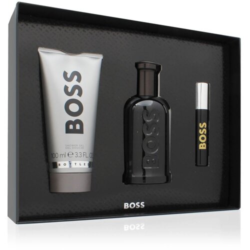 Hugo Boss BOSS Bottled Parfum poklon set: Parfum 100 ml, Parfum 10 ml, gel za tu&amp;scaron;iranje 100 ml Slike