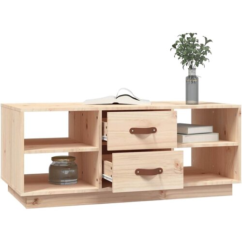  Stolić za kavu 100 x 50 x 41 cm od masivne borovine Smeđa Slike