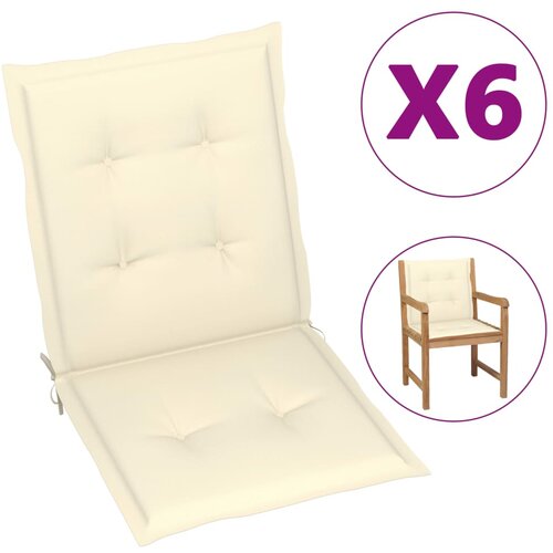 vidaXL Blazine za vrtne stole 6 kosov krem 100x50x3 cm Cene