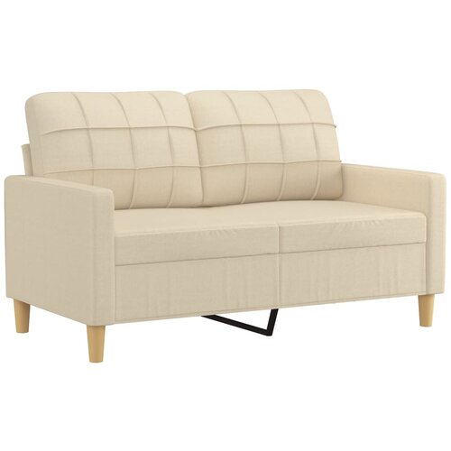  2-dijelni set sofa s jastucima krem od tkanine Slike