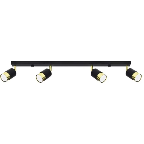  Stropna lampa NERO 4 crna/zlatna