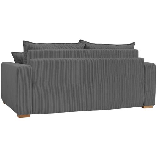 Bobochic Paris Siva raztegljiva sedežna garnitura iz rebrastega žameta 225 cm Augustin &amp;ndash; Slike
