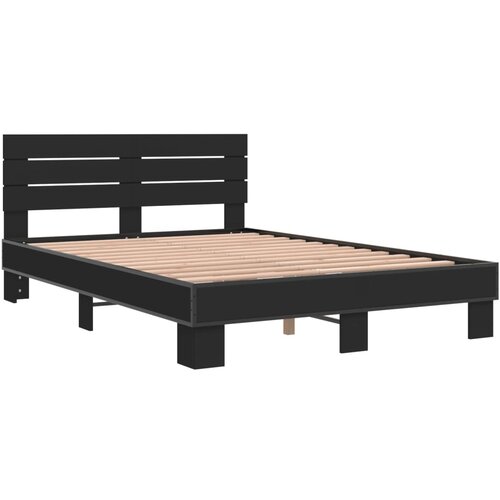 vidaXL Okvir za krevet crni 135x190 cm konstruirano drvo i metal Cene