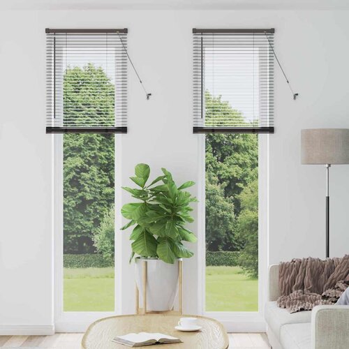 VidaXL Okenska roleta z zavesami Drugo Črna 60 x 220 cm Aluminij Slike