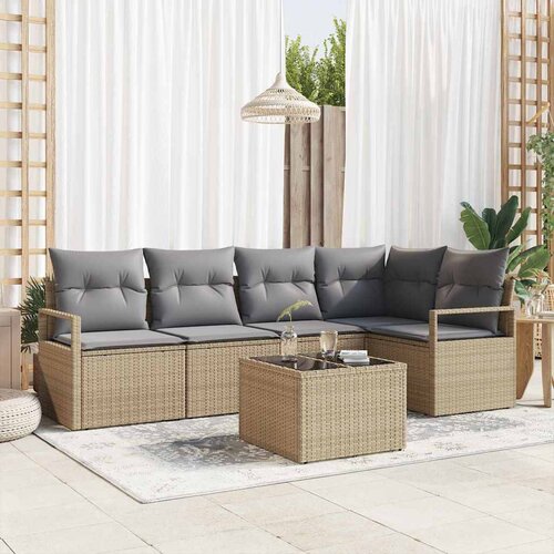  Set sofe 6 pcs Bež poliratan Cene