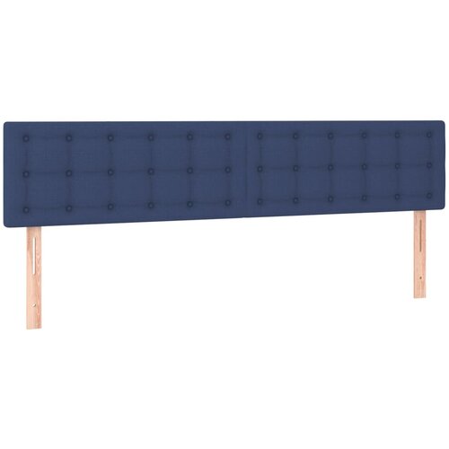 Maison Chic Posteljno vzglavje - Vzglavna omarica 2 kosa modro 100x5x78/88 cm blago, (22077891) Slike