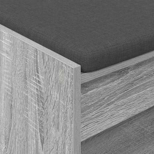  Klupa za hodnik s jastukom Sivi Sonoma 63 x 38 x 45 cm - Sivi Sonoma 63 cm Slike