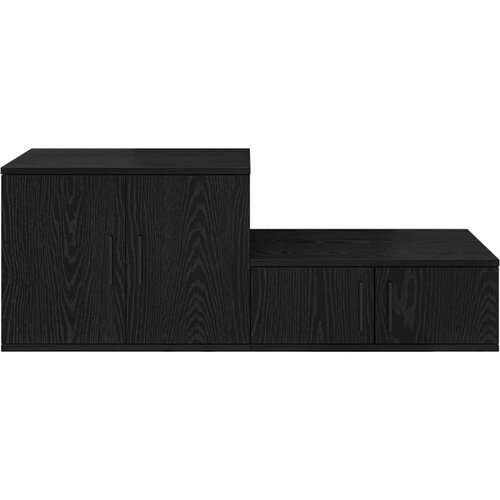  Crni ormar za pohranu 118x41x40 cm od konstruiranog drva Slike