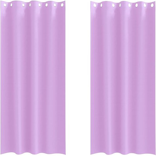  Zavjese za blackout s prstenovima 2 pcs Ljubičasta 225 x 140 cm Slike