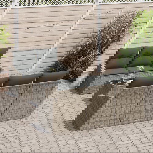 vidaXL 6-dijelni Vrtni Sofa Set s Jastučićima Sivi Poli Ratan Cijene