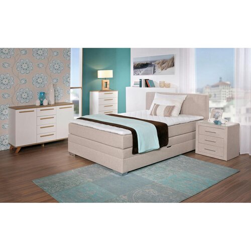 Esposa POSTELJA BOXSPRING 140 cm x 200 cm , tekstil bež Slike