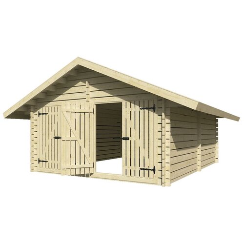 Male kuće Drveno spremi&amp;scaron;te TOBIAS 16M2 418 &amp;times; 418 cm &amp;ndash; bez zavr&amp;scaron;nog krovnog pokrova Slike