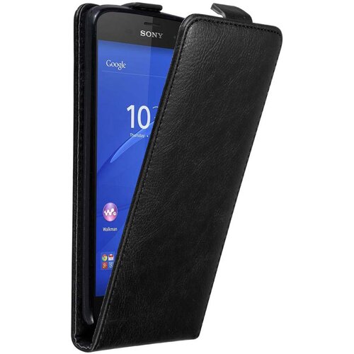 Cadorabo Ohi&scaron;je, združljivo z Sony Xperia Z3 COMPACT v nočna črna - Za&scaron;čitni ovitek v obliki flipa z magnetnim zapiranjem, (20559202) Cene