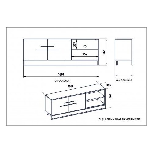 TV Hanah Home TV komoda Polka - belo Cene