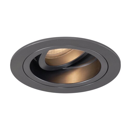 QAZQA Komplet 6 Moderni vgradni reflektor bronasto-siv GU10 50 mm okrogel nagibni - Chuck Cene