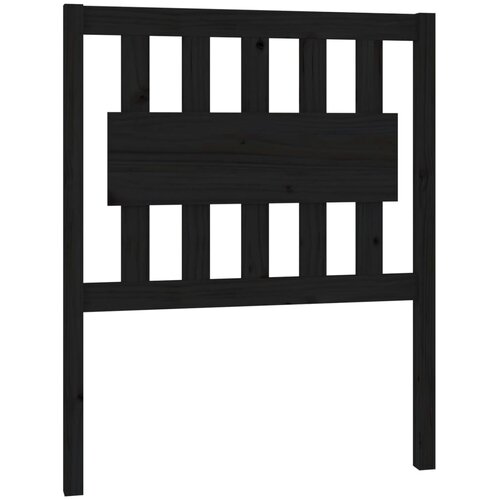 Maison Chic posteljno vzglavje - vzglavna omarica - nočna omarica črno 80,5x4x100 cm trdna borovina, (21706019) Slike