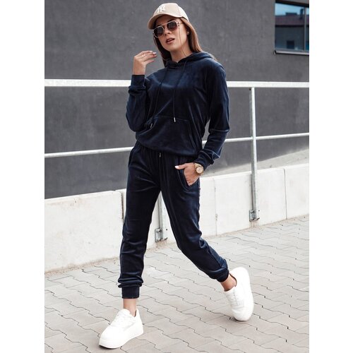 DStreet Komplet damski welurowy RELAX FIT granatowy Cene