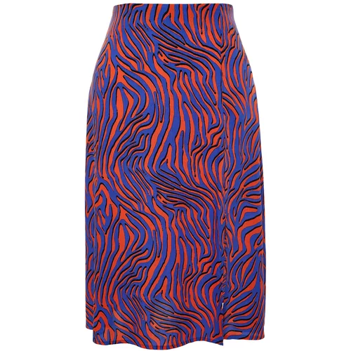 Trendyol Curve Plus Size Skirt - Multi-color - Midi